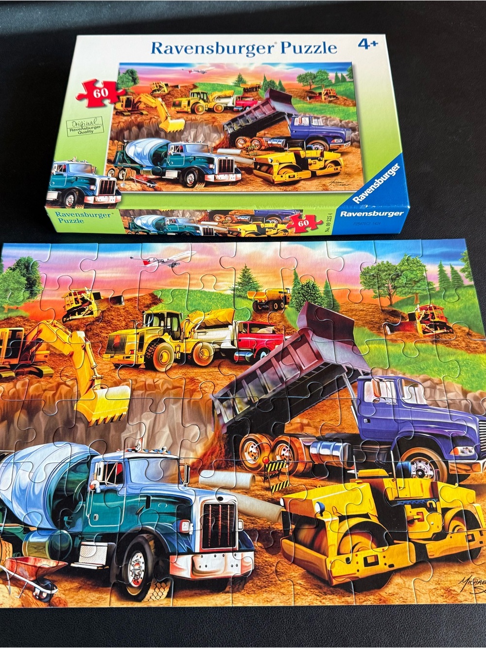 Ravensburger Construction Vehicles Puzzle - Blue, Yellow, Purple